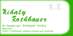 mihaly rothbauer business card